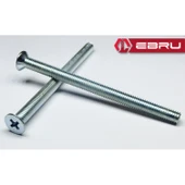 Ebru YHB Göbek Kilit, Barel Vidası M5x50 - 100 Adet - 1