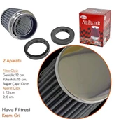 Hko Hava Filtresi 2 Aparat Krom Gri (Küçük) - 2