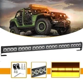 Hko Off Road Tepe Lambası 9 Modlu 65Cm 24Led 12-24V Turuncu - 2