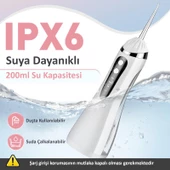 Valkyrie Şarj Edilebilir Diş Protez Bakım Ağız Duşu 4 Başlıklı Taşınabilir 1. Kalite Siyah - 6