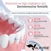 Valkyrie Şarj Edilebilir Diş Protez Bakım Ağız Duşu 4 Başlıklı Taşınabilir 1. Kalite Siyah - 2