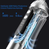 Valkyrie Şarj Edilebilir Diş Protez Bakım Ağız Duşu 4 Başlıklı Taşınabilir 1. Kalite Siyah - 8