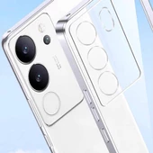 Nevarium Vivo V29 5G Uyumlu Kılıf Lüx Şeffaf Kamera Korumalı Silikon Kılıf thumbnail 2