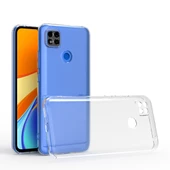 Nevarium Xiaomi Redmi 10A Uyumlu Kılıf Lüx Şeffaf Kamera Korumalı Silikon Kılıf thumbnail 1