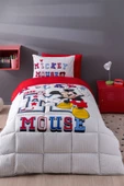 Mickey Mouse Collage Tek Kişilik Disney Lisanslı Lastikli Fitted Çarşaf Çocuk Uyku Seti - 1