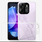 Nevarium Tecno Spark Go 2023 Uyumlu Kılıf Lüx Şeffaf Kamera Korumalı Silikon Kılıf thumbnail 1