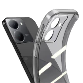 Nevarium Vivo Y36 4G Uyumlu Kılıf Lüx Şeffaf Kamera Korumalı Silikon Kılıf thumbnail 3