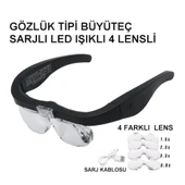 Şarjlı Gözlük Büyüteç  4 Farklı Lens 11537dc - 1