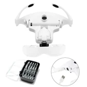 Şarjlı Gözlük Büyüteç Çalışma Büyüteci 5 Lensli 9892b2c - 5