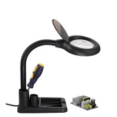 Esnek 5x /10x,40 Led Işıklı Büyüteç ,lamba  Büyüteç Okuma, Çalışma Lehim Masa Lambası A808 - 7