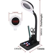 Esnek 5x /10x,40 Led Işıklı Büyüteç ,lamba  Büyüteç Okuma, Çalışma Lehim Masa Lambası A808 - 4