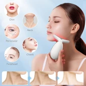 Valkyrie 7 Renk Titreşimli Yüz Boyun EMS Güzellik Cihazı Kırışık Gıdık Sarkma Giderici Beyaz - 8