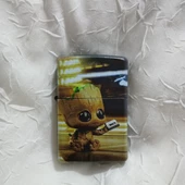 Benzinli Retro Zippo Çakmak Baby Groot - 1