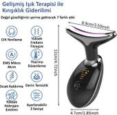 Valkyrie 7 Renk Titreşimli Yüz Boyun EMS Güzellik Cihazı Kırışık Gıdık Sarkma Giderici Siyah - 4