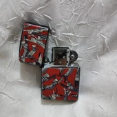 Benzinli Retro Zippo Çakmak Desenli Kediler - 2