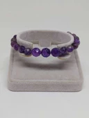 Parlayan Yıldızlar Serisi Ametist Taşı Tasarım Bileklik thumbnail 4