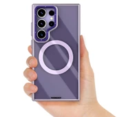 Youngkit Galaxy S24 Ultra Kılıf Magsafe Şarj Özellikli Sararma Önleyici Youngkit Crystal Grid Kapak thumbnail 6