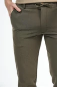 İntersivin Likralı Yazlık Beli Lastikli İp Kemerli  Dokulu Erkek Pantolon thumbnail 7