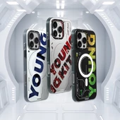 Youngkit Apple iPhone 16 Pro Max Kılıf Magsafe Şarj Özellikli Airbagli Çift Katmanlı Youngkit Future Serisi Kapak thumbnail 9