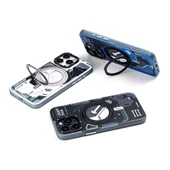 Youngkit Apple iPhone 16 Pro Kılıf Magsafe Şarj Özellikli Youngkit 360° Standlı Starship Serisi Kapak thumbnail 10