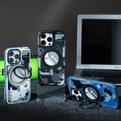 Youngkit Apple iPhone 16 Pro Max Kılıf Magsafe Şarj Özellikli Youngkit 360° Standlı Starship Serisi Kapak thumbnail 10