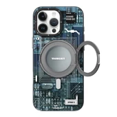 Youngkit Apple iPhone 16 Pro Kılıf Magsafe Şarj Özellikli Youngkit 360° Standlı Technology Serisi Kapak thumbnail 3