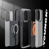 Youngkit Apple iPhone 14 Pro Kılıf Magsafe Şarj Özellikli Youngkit Binfen Serisi Yazı Temalı Kapak thumbnail 3