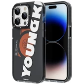 Youngkit Apple iPhone 14 Pro Max Kılıf Magsafe Şarj Özellikli Youngkit Binfen Serisi Yazı Temalı Kapak thumbnail 1