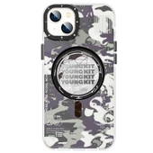 Youngkit Apple iPhone 13 Kılıf Magsafe Şarj Özellikli YoungKit Kamuflaj Serisi Kapak thumbnail 10