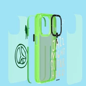 Youngkit Apple iPhone 14 Pro Max Kılıf Şeffaf Renkli Yazı Temalı Tasarım YoungKit Jazz Serisi Kapak - 5