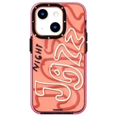 Youngkit Apple iPhone 14 Kılıf Şeffaf Renkli Yazı Temalı Tasarım YoungKit Jazz Serisi Kapak thumbnail 8