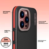 Youngkit Apple iPhone 14 Pro Kılıf Magsafe Şarj Özellikli YoungKit 600D Kevlar Kapak thumbnail 7