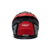 Sway 912 Full Face İridyum Vizör Çene Açılır Motosiklet Kaskı M Beden C1 Red + 1 Şeffaf Vizör Hediyeli - 11