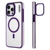 Youngkit Apple iPhone 14 Pro Max Kılıf Magsafe Şarj Özellikli Sararma Önleyici Youngkit Crystal Grid Kapak thumbnail 8