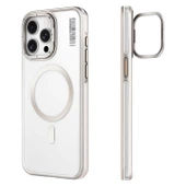 Youngkit Apple iPhone 14 Pro Kılıf Magsafe Şarj Özellikli Sararma Önleyici Youngkit Crystal Grid Kapak thumbnail 4