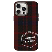 Youngkit Apple iPhone 15 Pro Max Kılıf Ekose Desenli Youngkit Gezhi Serisi Kapak - 7