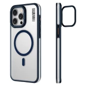 Youngkit Apple iPhone 15 Pro Max Kılıf Magsafe Şarj Özellikli Sararma Önleyici Youngkit Crystal Grid Kapak thumbnail 2