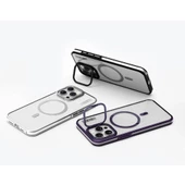 Youngkit Apple iPhone 15 Pro Max Kılıf Magsafe Şarj Özellikli Sararma Önleyici Youngkit Crystal Grid Kapak thumbnail 7