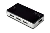 DA-70222 Digitus 7 Port USB Hub, USB 2.0, Siyah/Gümüş - 1