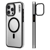 Youngkit Apple iPhone 15 Pro Kılıf Magsafe Şarj Özellikli Sararma Önleyici Youngkit Crystal Grid Kapak thumbnail 3