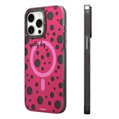 Youngkit Apple iPhone 14 Pro Max Kılıf Magsafe Şarj Özellikli Polka Dot Desenli Youngkit Spots Serisi Kapak thumbnail 3