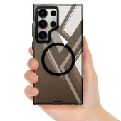 Youngkit Galaxy S24 Ultra Kılıf Magsafe Şarj Özellikli Sararmaya Karşı Dayanıklı Youngkit Clear Crystal Serisi Kapak thumbnail 7