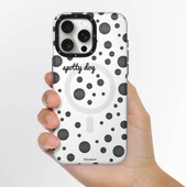 Youngkit Apple iPhone 14 Pro Kılıf Magsafe Şarj Özellikli Polka Dot Desenli Youngkit Spots Serisi Kapak thumbnail 8