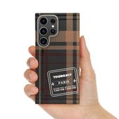 Youngkit Galaxy S24 Ultra Kılıf Ekose Desenli Youngkit Gezhi Serisi Kapak - 10
