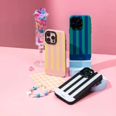 Youngkit Apple iPhone 14 Pro Kılıf Magsafe Şarj Özellikli Youngkit Striped Piano Keys Serisi Kapak thumbnail 11