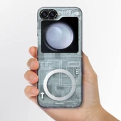 Youngkit Galaxy Z Flip 6 Kılıf Magsafe Şarj Özellikli Youngkit Technology Serisi Kapak thumbnail 5