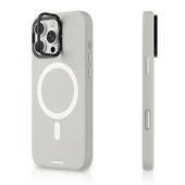 Youngkit Apple iPhone 16 Pro Max Kılıf Magsafe Şarj Özellikli Kamera Standlı Youngkit Bitty Cream Kapak thumbnail 5