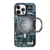 Youngkit Apple iPhone 14 Pro Kılıf Magsafe Şarj Özellikli Youngkit 360° Standlı Technology Serisi Kapak thumbnail 7