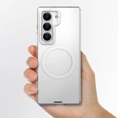 Youngkit Galaxy Z Fold 6 Kılıf Magsafe Şarj Özellikli Şeffaf Youngkit Crystal Shield Serisi Kapak thumbnail 3