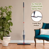 Porsima 13279 Deterjan Püskürtmeli 360 Derece Dönebilen Sprey Mop Yedek Bezli Temizlik Paspası - 130 Cm - 1